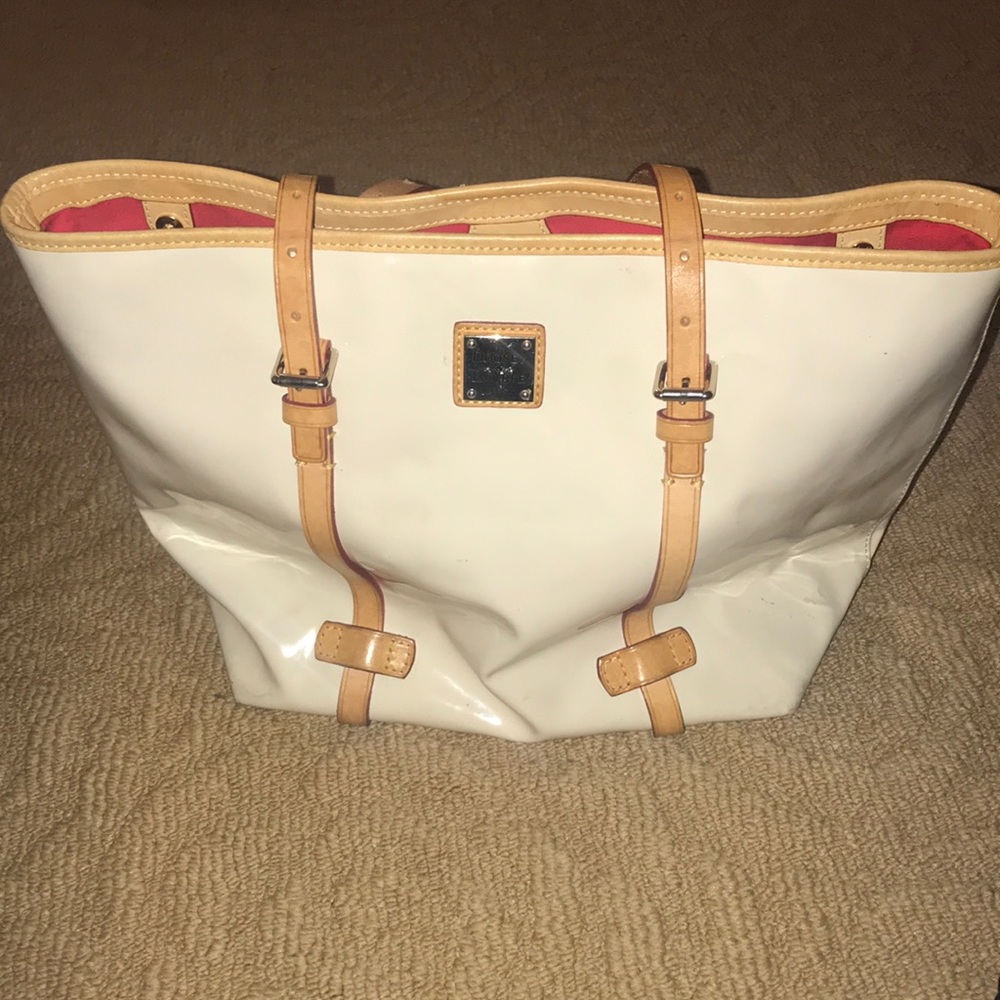 Donney & Burke patent leather tote